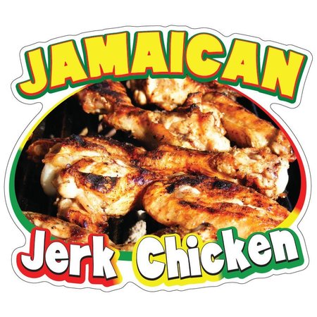 SIGNMISSION Jamaican Jerk Chicken Concession Stand Food Truck Sticker, 16" x 8", D-DC-16 Jamaican Jerk Chicken19 D-DC-16 Jamaican Jerk Chicken19